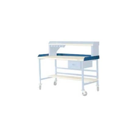 Built Rite Br 72"W X 36"D Back & End Stops - Blue BS366-BL